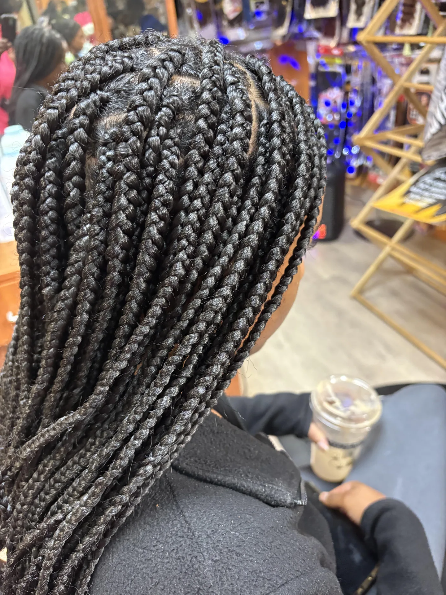 Classic box braids created at New Look Hair Salon